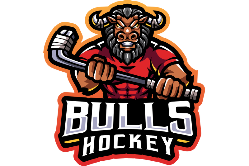 bulls-hockey-esport-mascot-logo