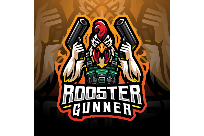 rooster-gunner-mascot-logo-design