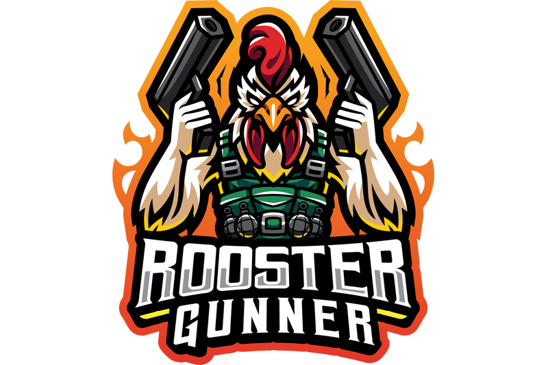 rooster-gunner-mascot-logo-design