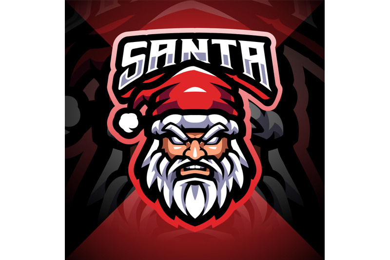 santa-head-esport-mascot-logo-design