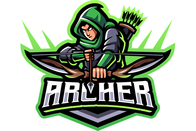 Archer esport mascot logo design By Visink | TheHungryJPEG