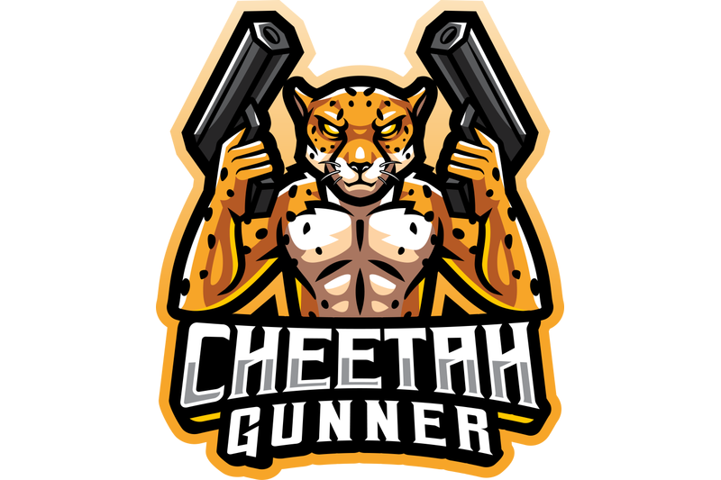 cheetah-gunner-esport-mascot-logo