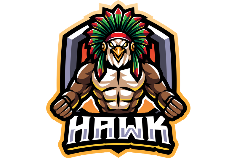 hawk-esport-mascot-logo-design