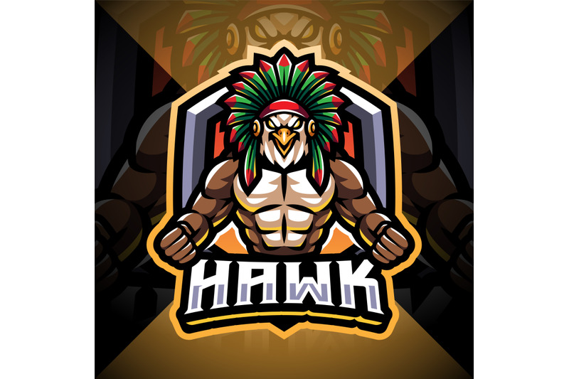 hawk-esport-mascot-logo-design