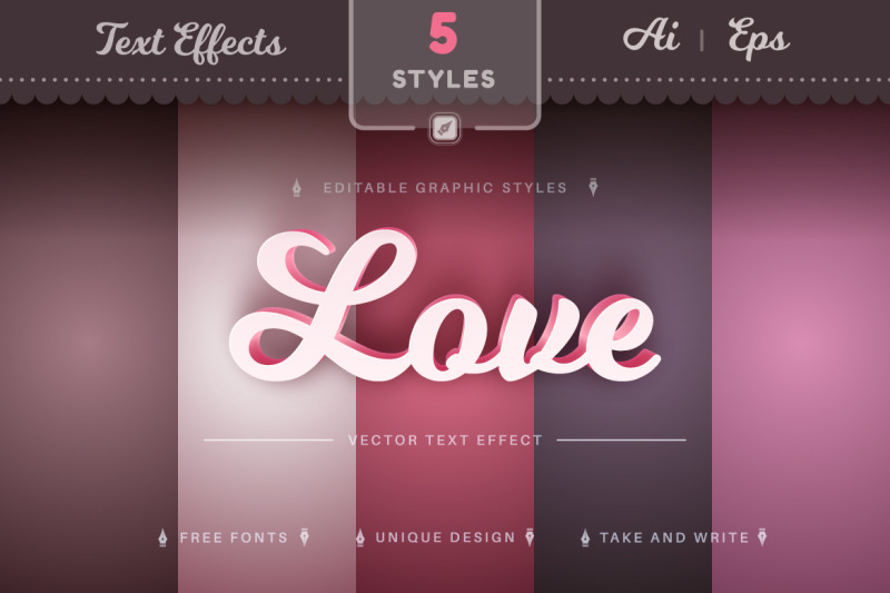 set-5-pink-love-editable-text-effects-font-styles