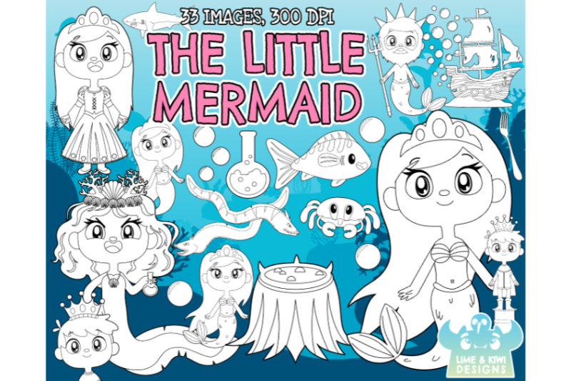 the-little-mermaid-digital-stamps-lime-and-kiwi-designs