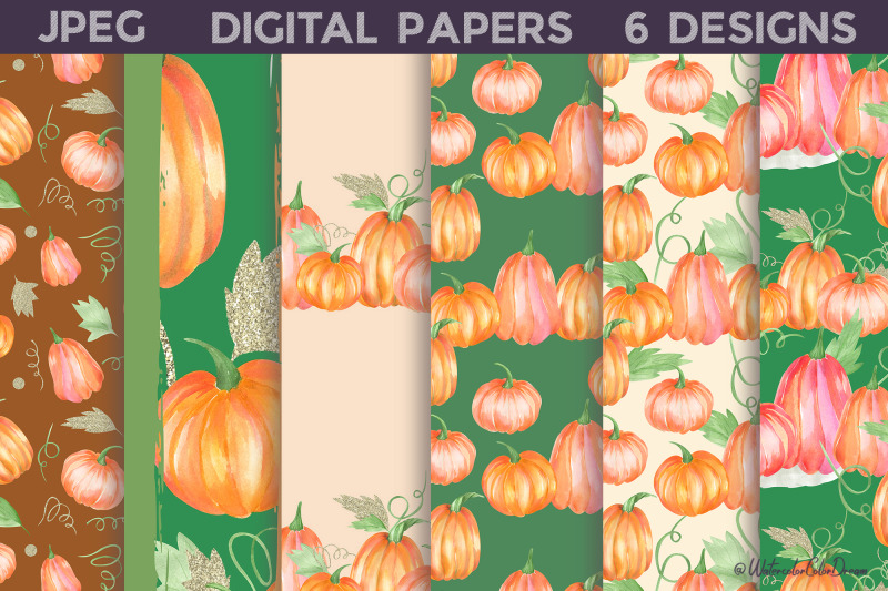 thanksgiving-digital-paper-pumpkin-digital-paper-nbsp