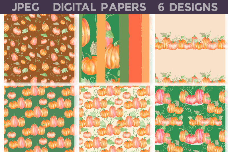 thanksgiving-digital-paper-pumpkin-digital-paper-nbsp