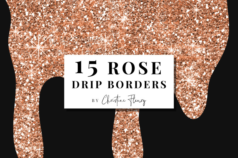 15-rose-gold-glitter-drip-borders
