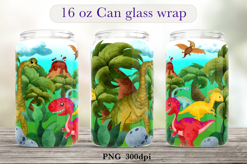 dinosaur-glass-can-wrap-design-dino-libbey-sublimation-png