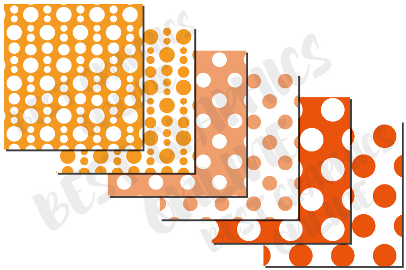 orange-polka-dot-digital-pattern-papers