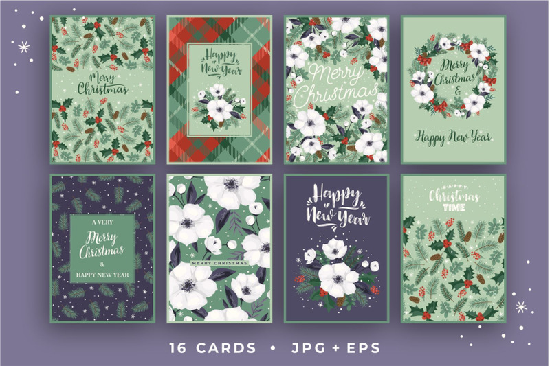 white-christmas-flowers-card-collection
