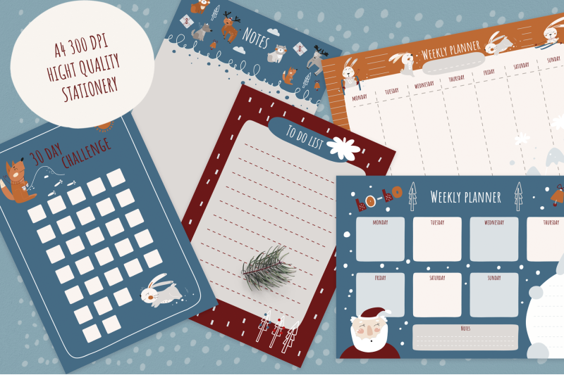christmas-printable-planner-pdf-cute-digital-stationery