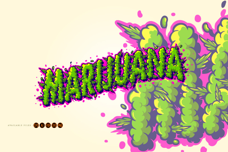marijuana-lettering-text-smoke-weed-effect-svg