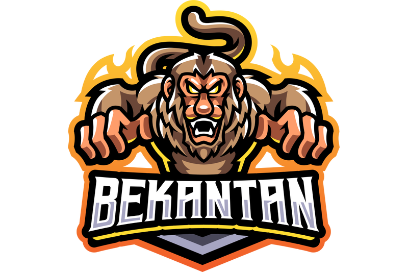 bekantan-esport-mascot-logo-design