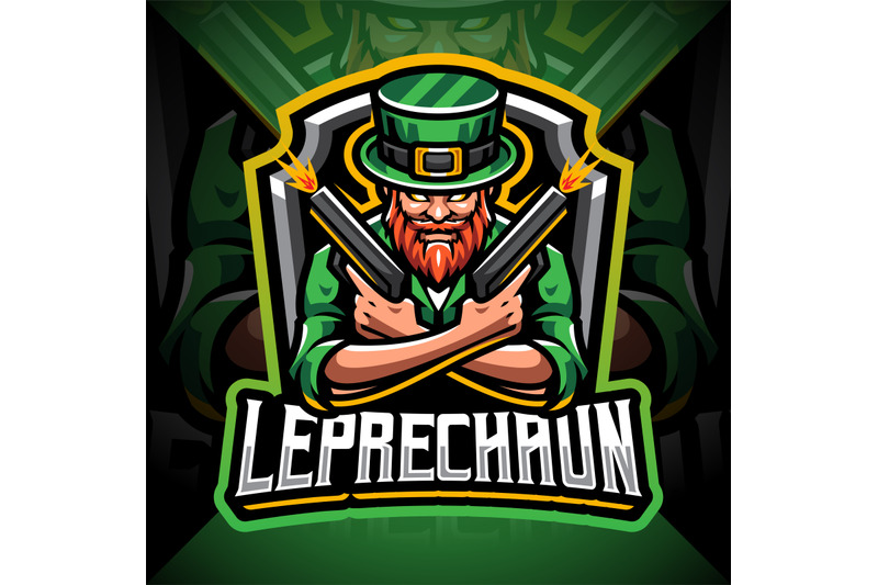 leprechaun-gunner-esport-mascot-logo-design