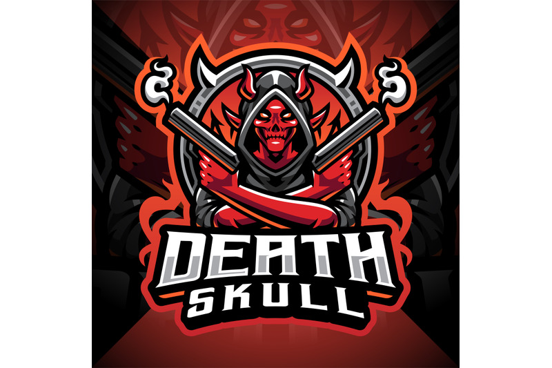 death-skull-gunner-esport-mascot-logo-design