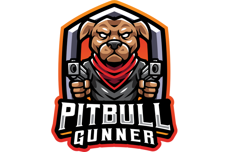 pitbull-gunner-esport-mascot-logo