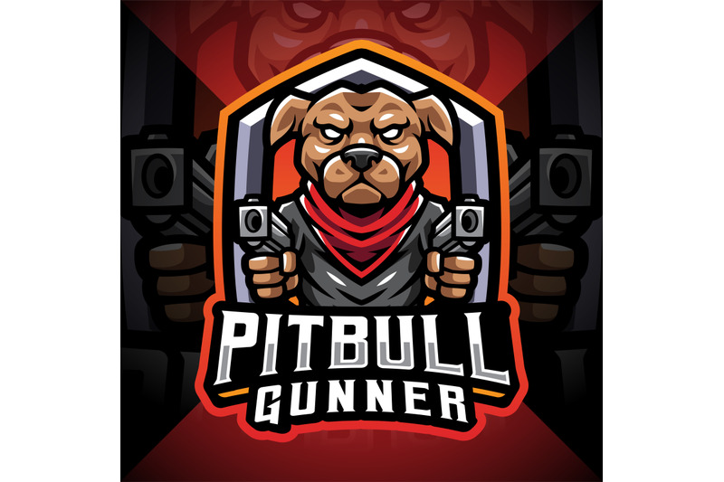 pitbull-gunner-esport-mascot-logo