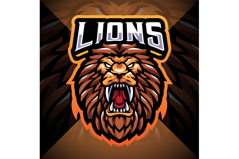 lion-head-esport-mascot-logo-design