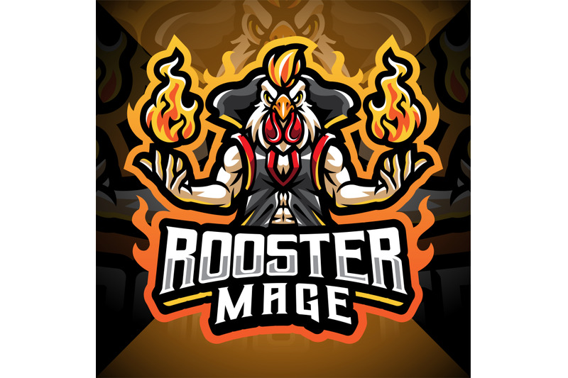 rooster-mage-esport-mascot-logo-design