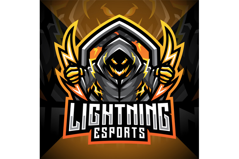 lightning-esport-mascot-logo-design