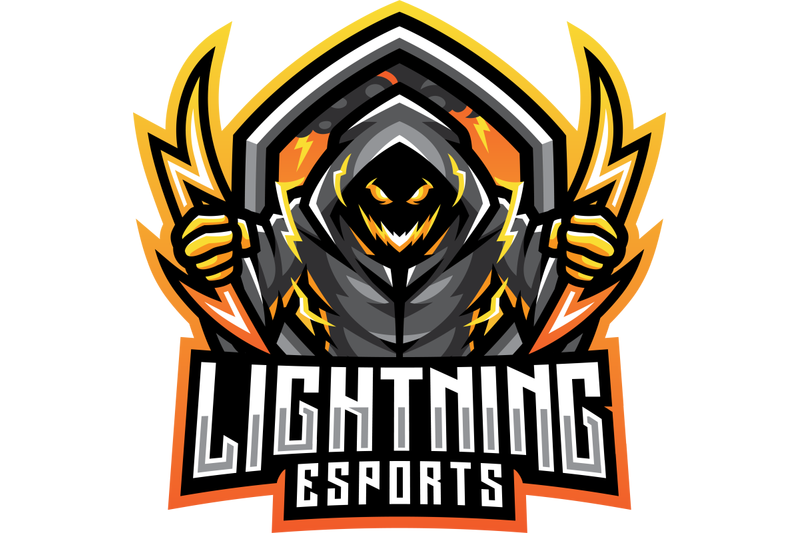 lightning-esport-mascot-logo-design