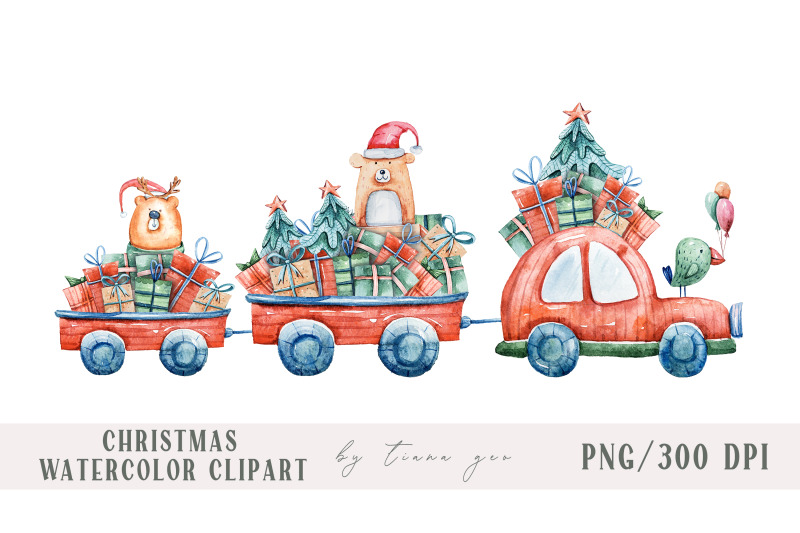 watercolor-christmas-truck-clipart-sublimation-1-png-file