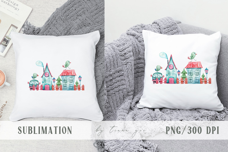 watercolor-christmas-house-clipart-sublimation-1-png-file