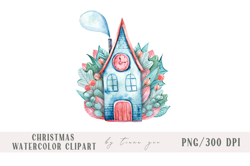 watercolor-christmas-house-clipart-sublimation-1-png-file