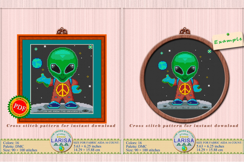 alien-cross-stitch-pattern-alien-visitor-extraterrestrial