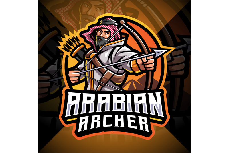 arabian-archer-esport-mascot-logo-design