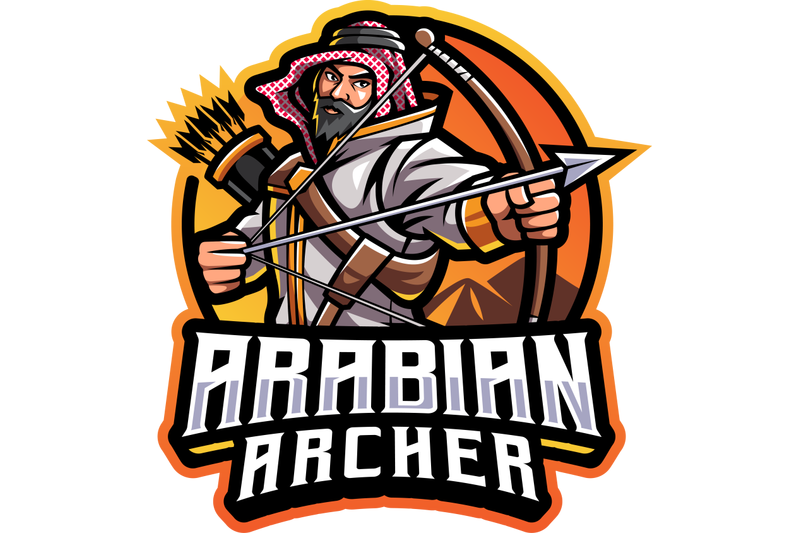 arabian-archer-esport-mascot-logo-design