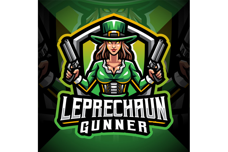 leprechaun-gunner-girls-esport-mascot-logo