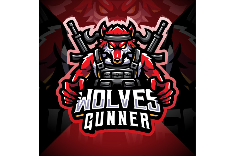 wolves-gunner-esport-mascot-logo-design