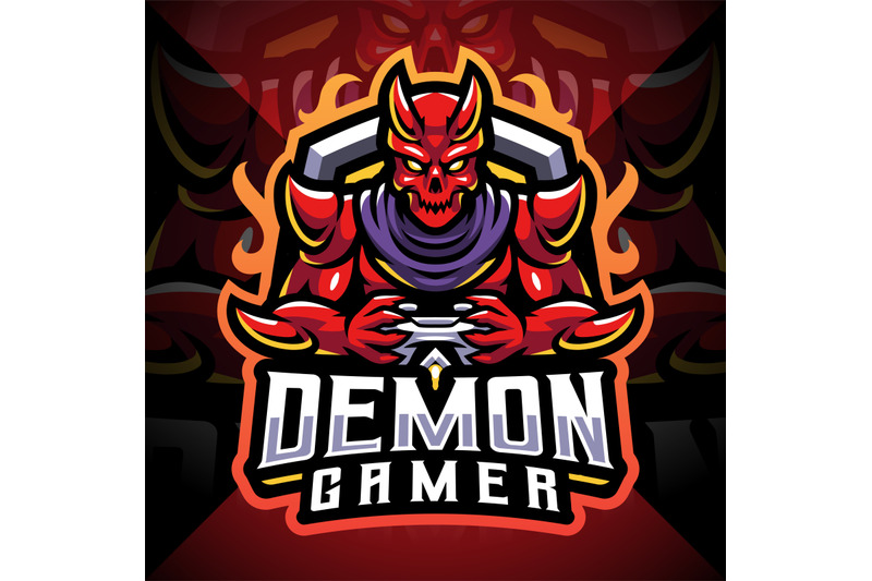 demon-gamer-esport-mascot-logo-design