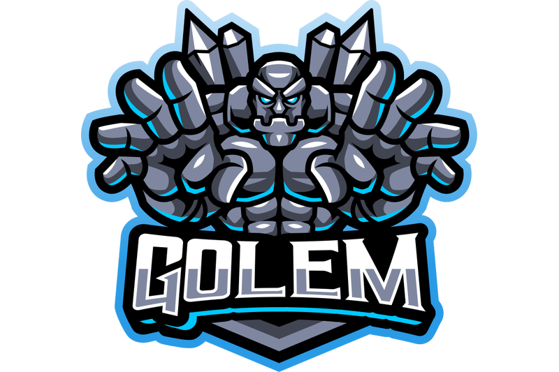 golems-esport-mascot-logo-design