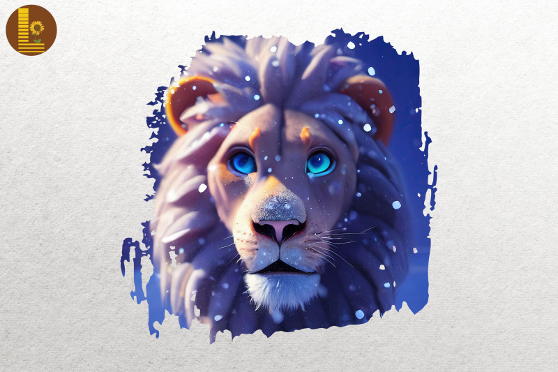 cute-winter-lion-animal-lover