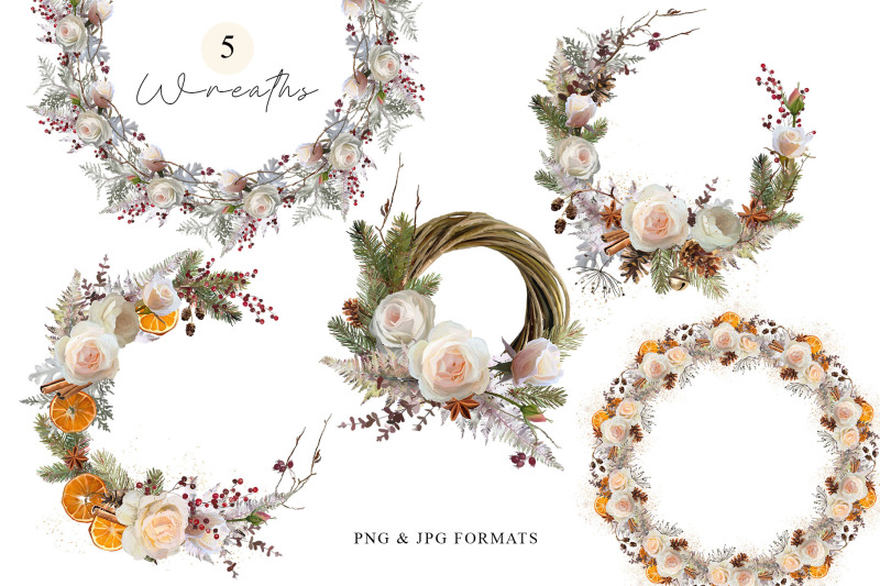 wedding-wreaths-rose-flowers-clipart-png