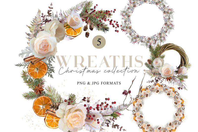 wedding-wreaths-rose-flowers-clipart-png