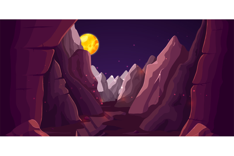 gorge-in-rocks-or-mountains-at-night-game-location-magic-world-with