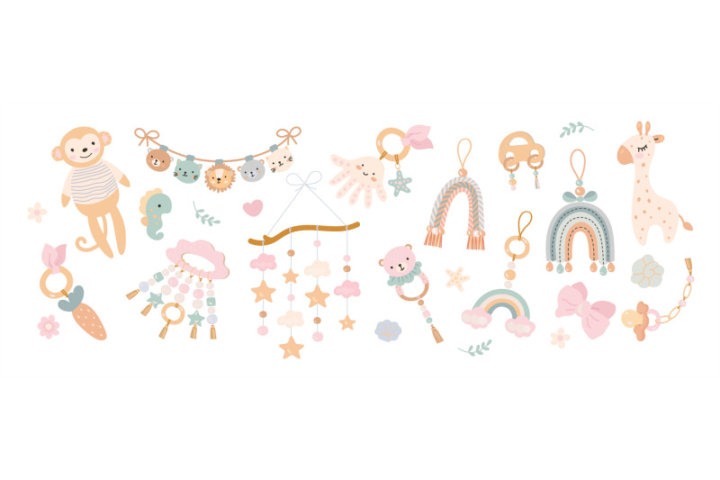 scandinavian-nursery-boho-style-elements-baby-toys-rainbow-giraffe