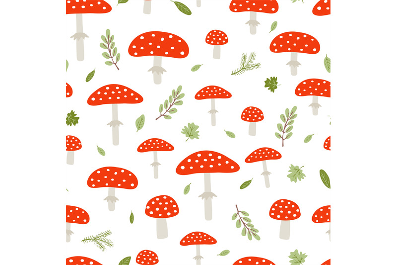 forest-mushroom-seamless-pattern-amanita-plants-leaves-and-branches