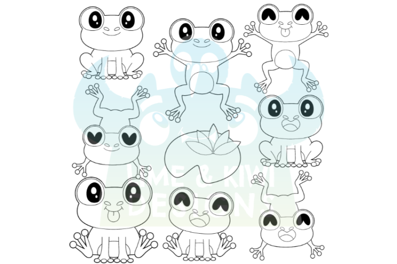 frogs-digital-stamps-lime-and-kiwi-designs