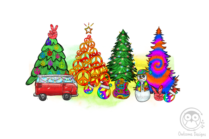 hippie-peace-christmas-tree-png-sublimation-design