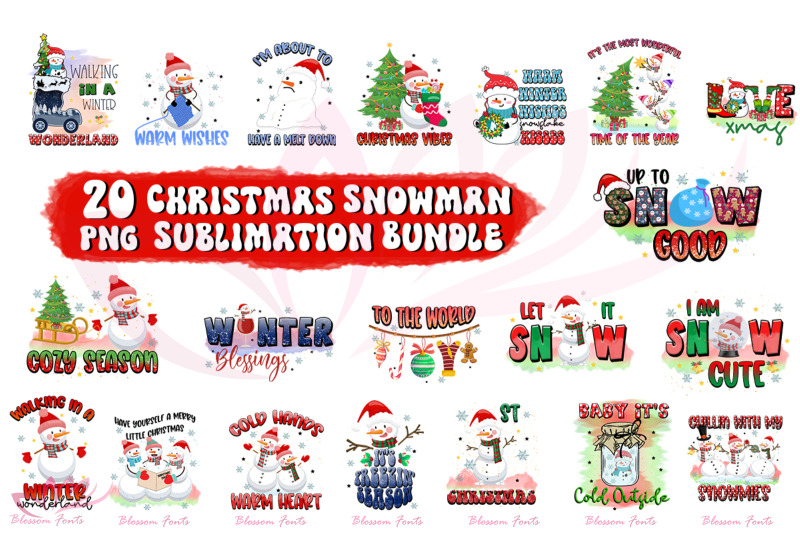 christmas-snowman-sublimation-bundle