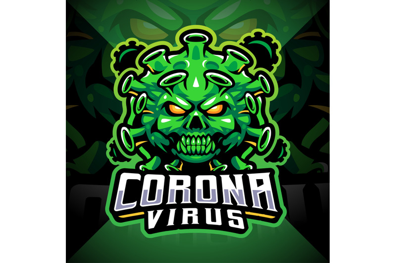 corona-virus-esport-mascot-logo-design