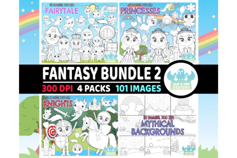 fantasy-digital-stamps-bundle-2-lime-and-kiwi-designs