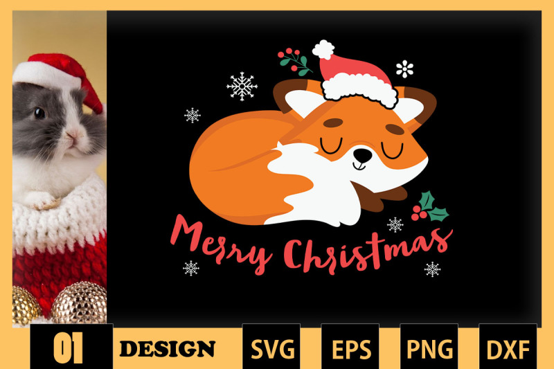 little-fox-christmas-lights-svg