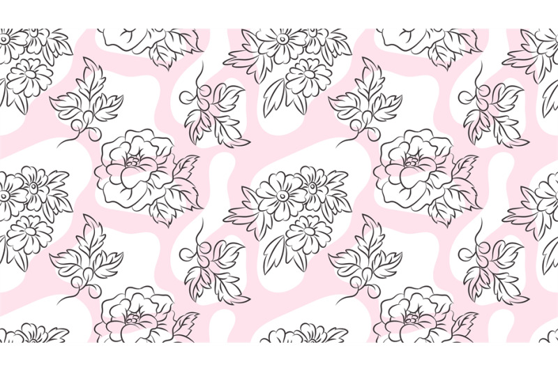 romantic-print-roses-chamomile-and-leaves-outline-flowers-spring-sum